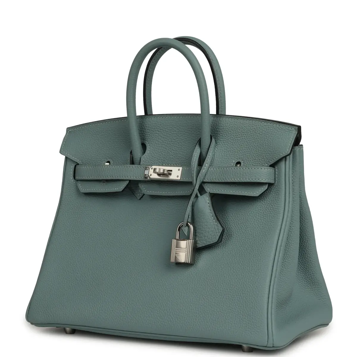 HERMÈS Hermes Birkin 25 Ciel Togo Palladium Hardware | Thumbnail 5