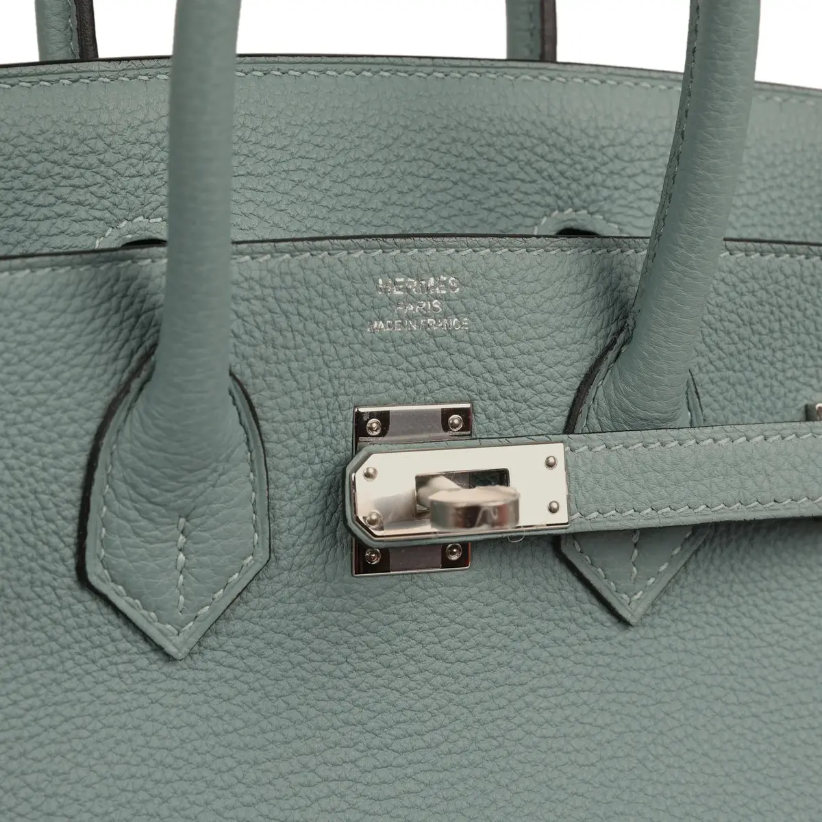 HERMÈS Hermes Birkin 25 Ciel Togo Palladium Hardware | Thumbnail 7