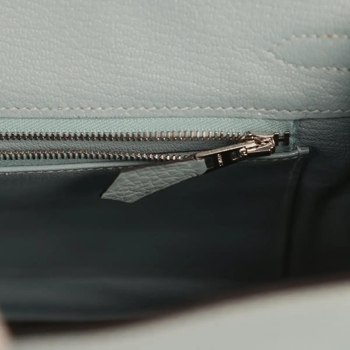 HERMÈS Hermes Birkin 25 Ciel Togo Palladium Hardware | Thumbnail 8