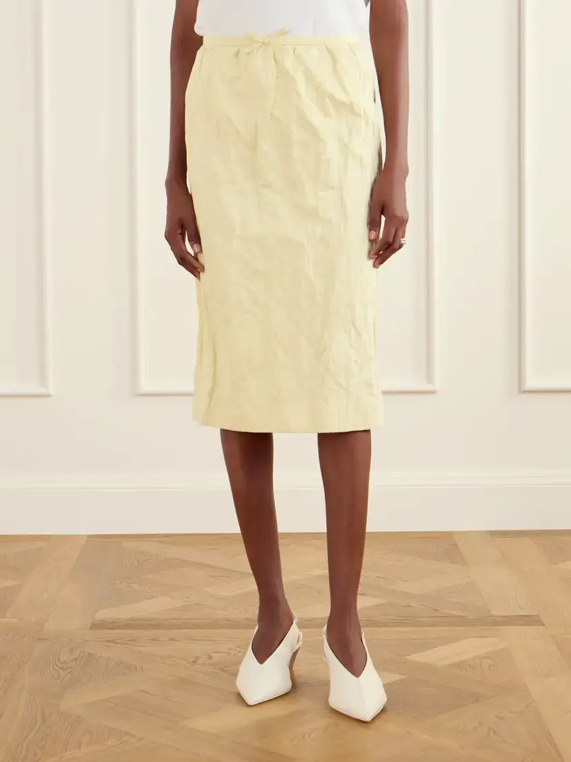 SHUSHU/TONG Bow-detail Cotton-blend Midi Skirt | Thumbnail 3 SHUSHU/TONG Bow-detail Cotton-blend Midi Skirt | Thumbnail 3