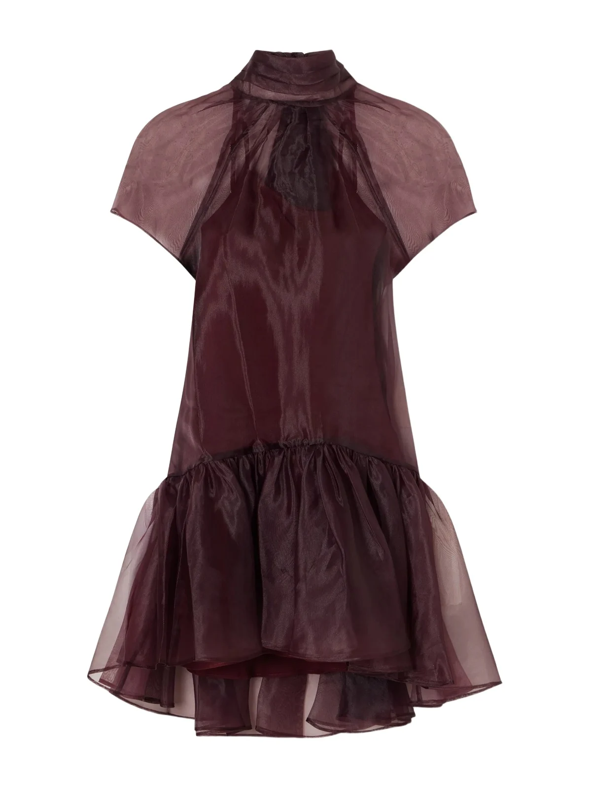 Bow-detailed Organza Mini Dress Bow-detailed Organza Mini Dress