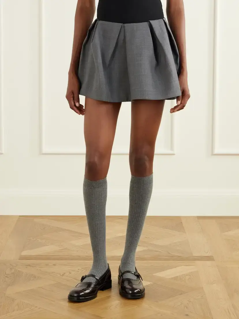 SHUSHU/TONG Wool-blend Mini Skirt | Thumbnail 3