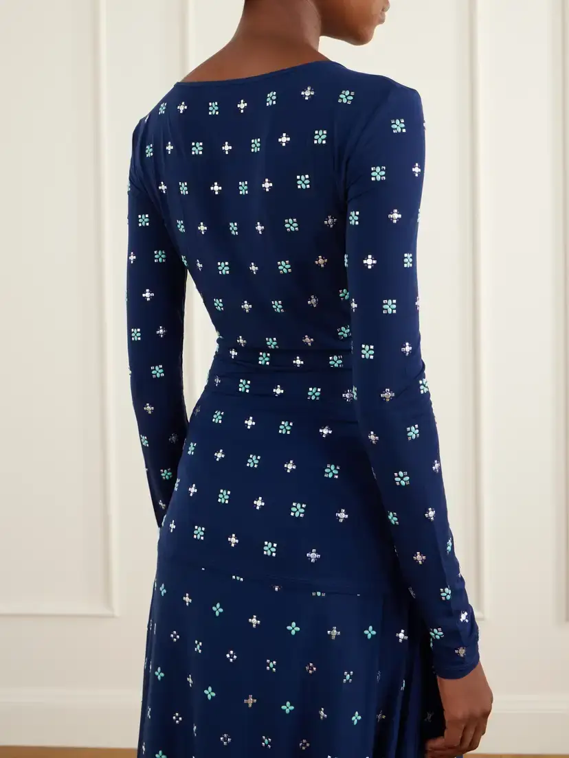 Rabanne Cut-out Embellished Stretch-jersey Top | Thumbnail 4 Rabanne Cut-out Embellished Stretch-jersey Top | Thumbnail 4