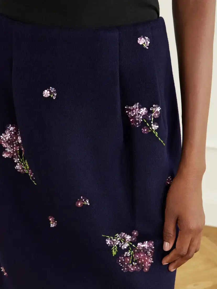 SHUSHU/TONG Sequin-embellished Wool Midi Skirt | Thumbnail 5 SHUSHU/TONG Sequin-embellished Wool Midi Skirt | Thumbnail 5