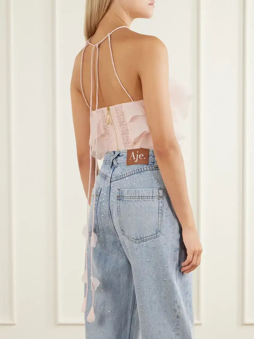 Aje Villa Ruffled Flower-detailed Organza Tank | Thumbnail 3 Aje Villa Ruffled Flower-detailed Organza Tank | Thumbnail 3