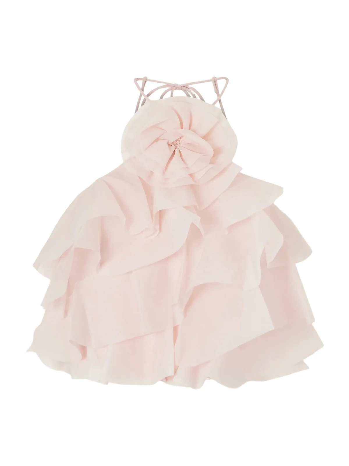 Aje Villa Ruffled Flower-detailed Organza Tank