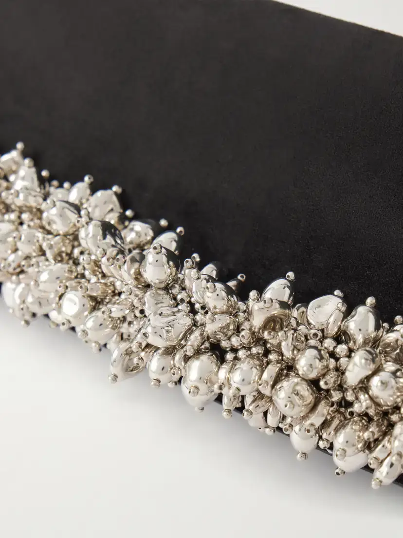Simkhai River East West Bead-embellished Suede Clutch | Thumbnail 6