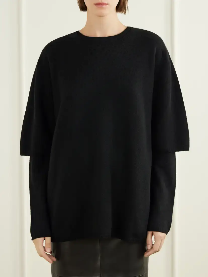 Nour Hammour Cobain Layered Cashmere Sweater | Thumbnail 3 Nour Hammour Cobain Layered Cashmere Sweater | Thumbnail 3