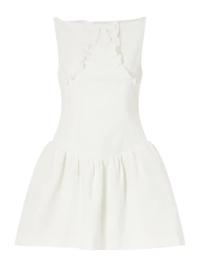 SHUSHU/TONG Bow-detail Ruffled Gathered Cady Mini Dress | Image 1 SHUSHU/TONG Bow-detail Ruffled Gathered Cady Mini Dress | Image 1