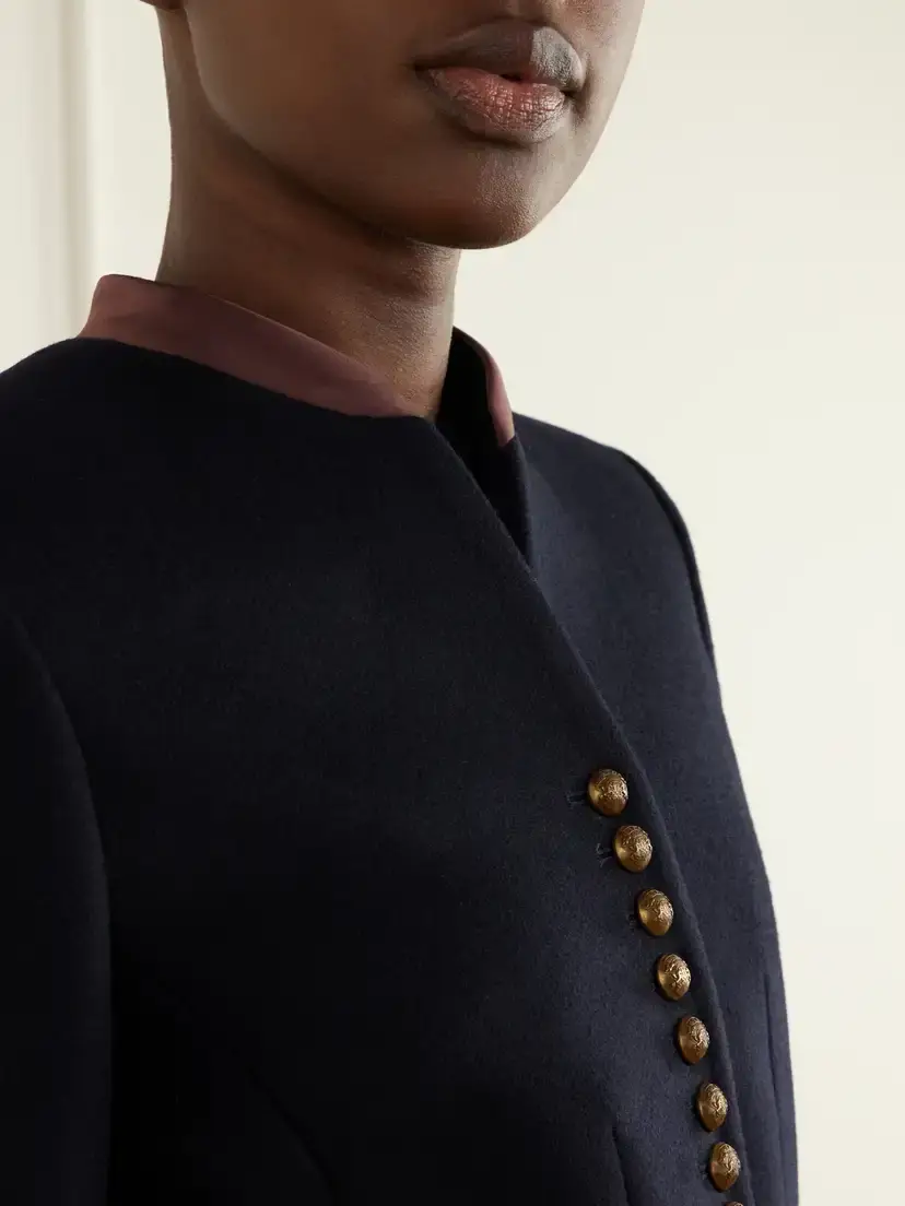 Etro Satin-trimmed Wool-blend Jacket | Thumbnail 4 Etro Satin-trimmed Wool-blend Jacket | Thumbnail 4