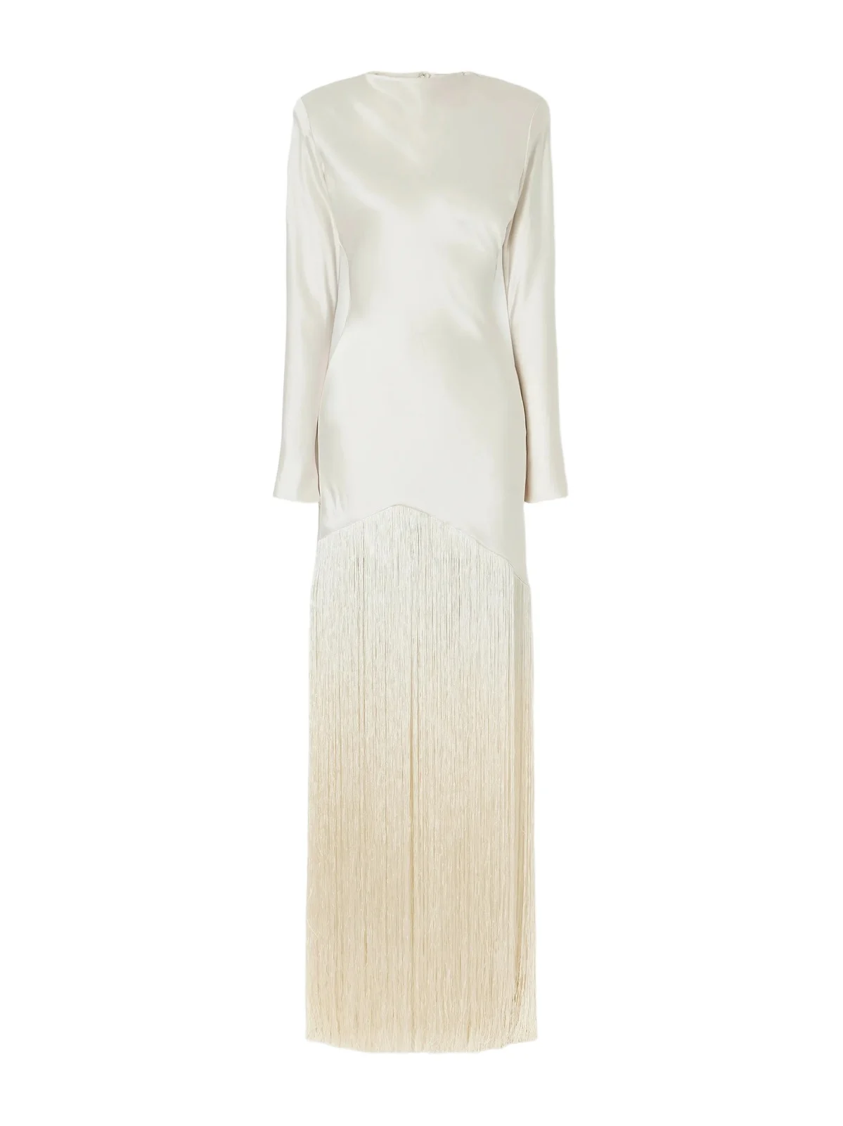 Ilkyaz Ozel Vesper Fringed Satin Gown