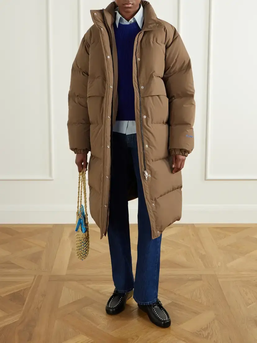 Jil Sander Logo-appliquéd Quilted Shell Down Coat | Thumbnail 2 Jil Sander Logo-appliquéd Quilted Shell Down Coat | Thumbnail 2