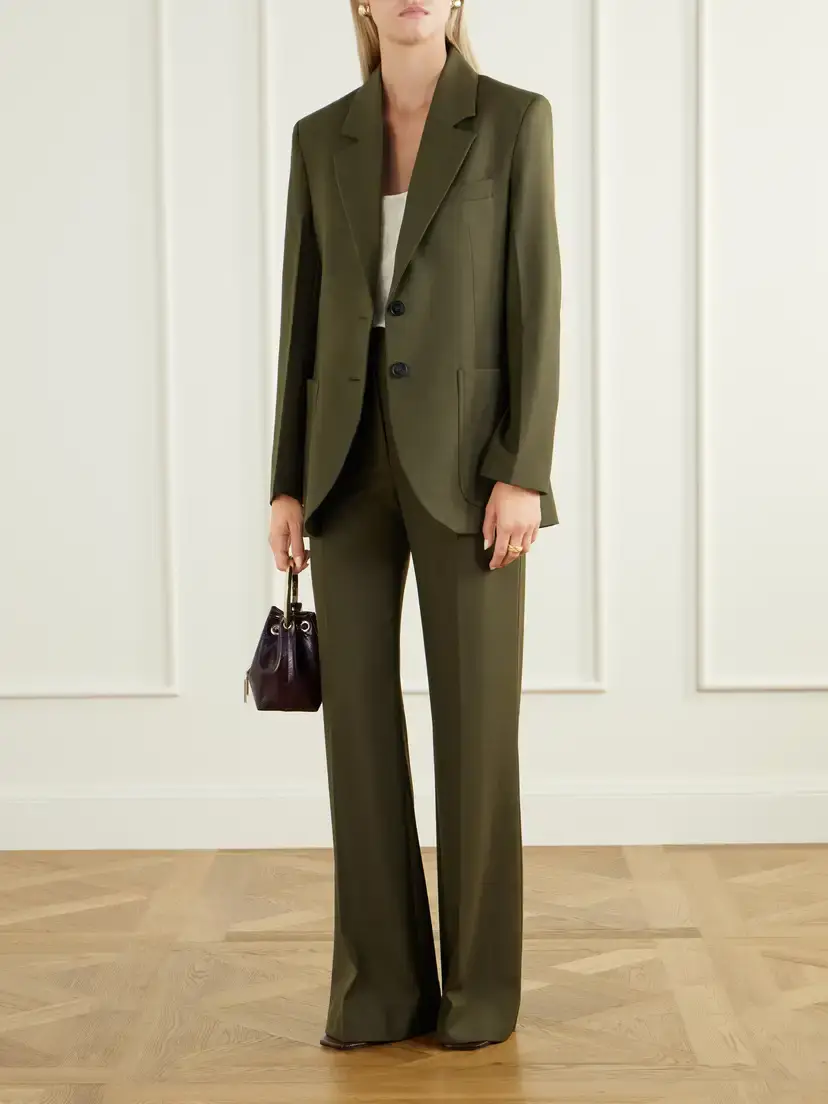 Victoria Beckham Stretch Wool-blend High-waist Flared Pants | Thumbnail 2 Victoria Beckham Stretch Wool-blend High-waist Flared Pants | Thumbnail 2