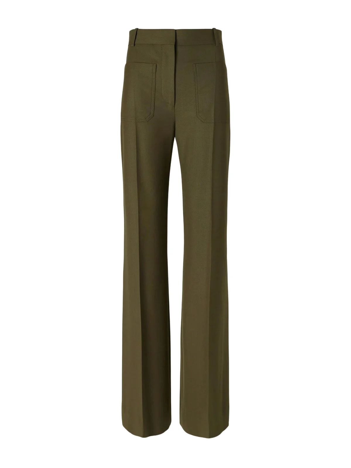 Stretch Wool-blend High-waist Flared Pants Stretch Wool-blend High-waist Flared Pants