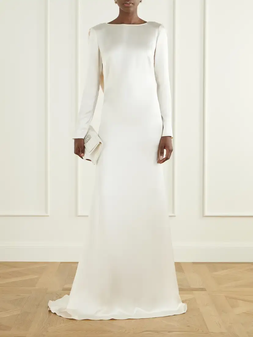 Ilkyaz Ozel Isthar Satin Gown | Thumbnail 2
