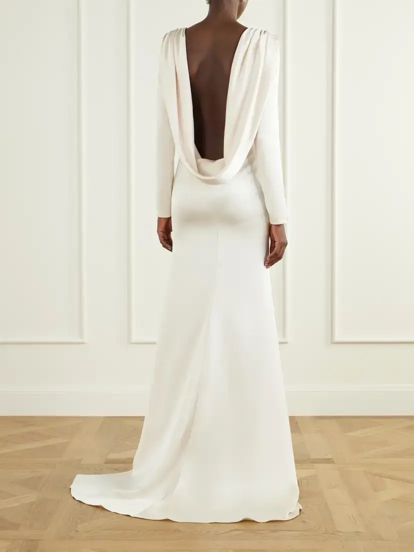 Ilkyaz Ozel Isthar Satin Gown | Thumbnail 3