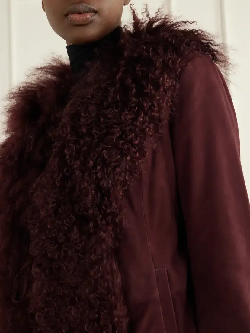 Rixo Shearling-trimmed Suede Jacket | Thumbnail 5 Rixo Shearling-trimmed Suede Jacket | Thumbnail 5