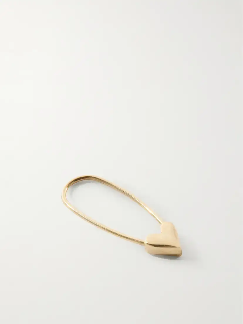 Loren Stewart Mini Heart Safety Pin 14-karat Gold Earring | Thumbnail 3 Loren Stewart Mini Heart Safety Pin 14-karat Gold Earring | Thumbnail 3
