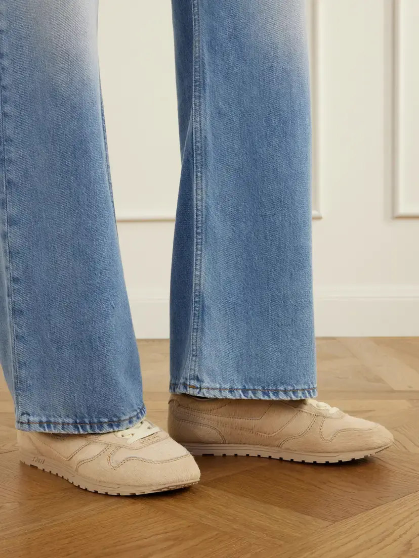 Autry Windspin Shell-trimmed Calf Hair Sneakers | Thumbnail 2