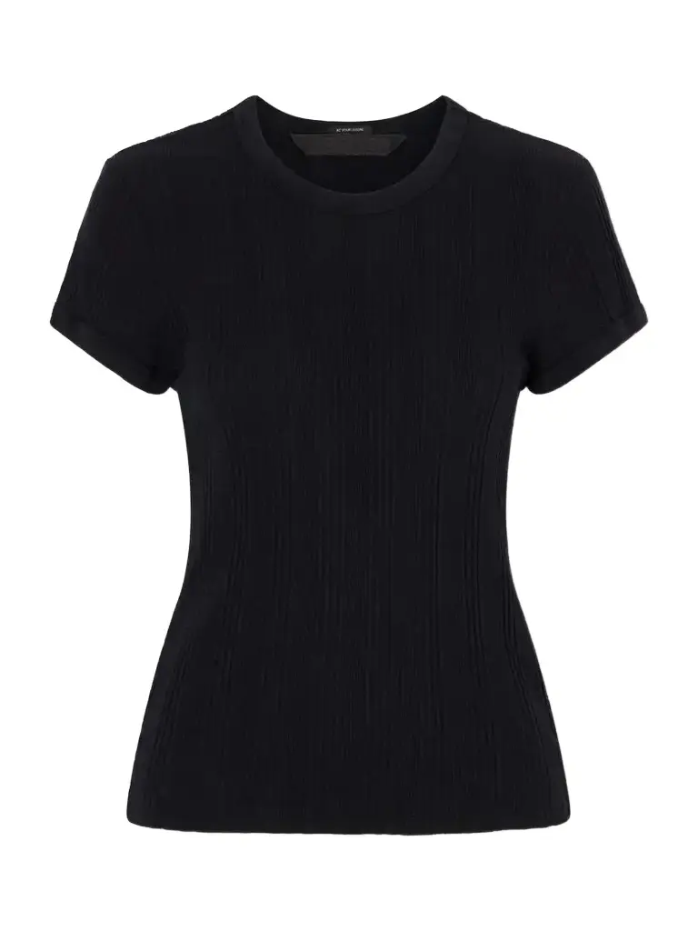 Mother The Itty Bitty Ringer Ribbed Cotton-jersey T-shirt | Image 1 Mother The Itty Bitty Ringer Ribbed Cotton-jersey T-shirt | Image 1
