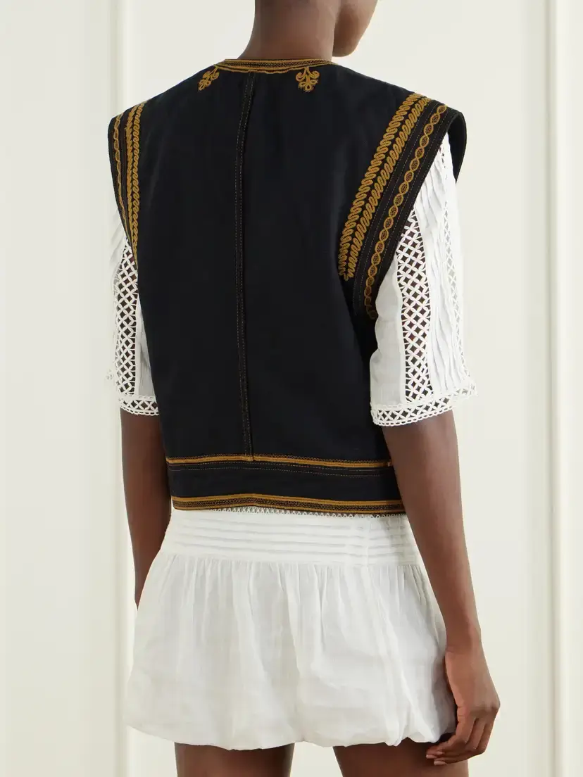Marant Étoile Edmee Embroidered Cotton Vest | Thumbnail 3 Marant Étoile Edmee Embroidered Cotton Vest | Thumbnail 3