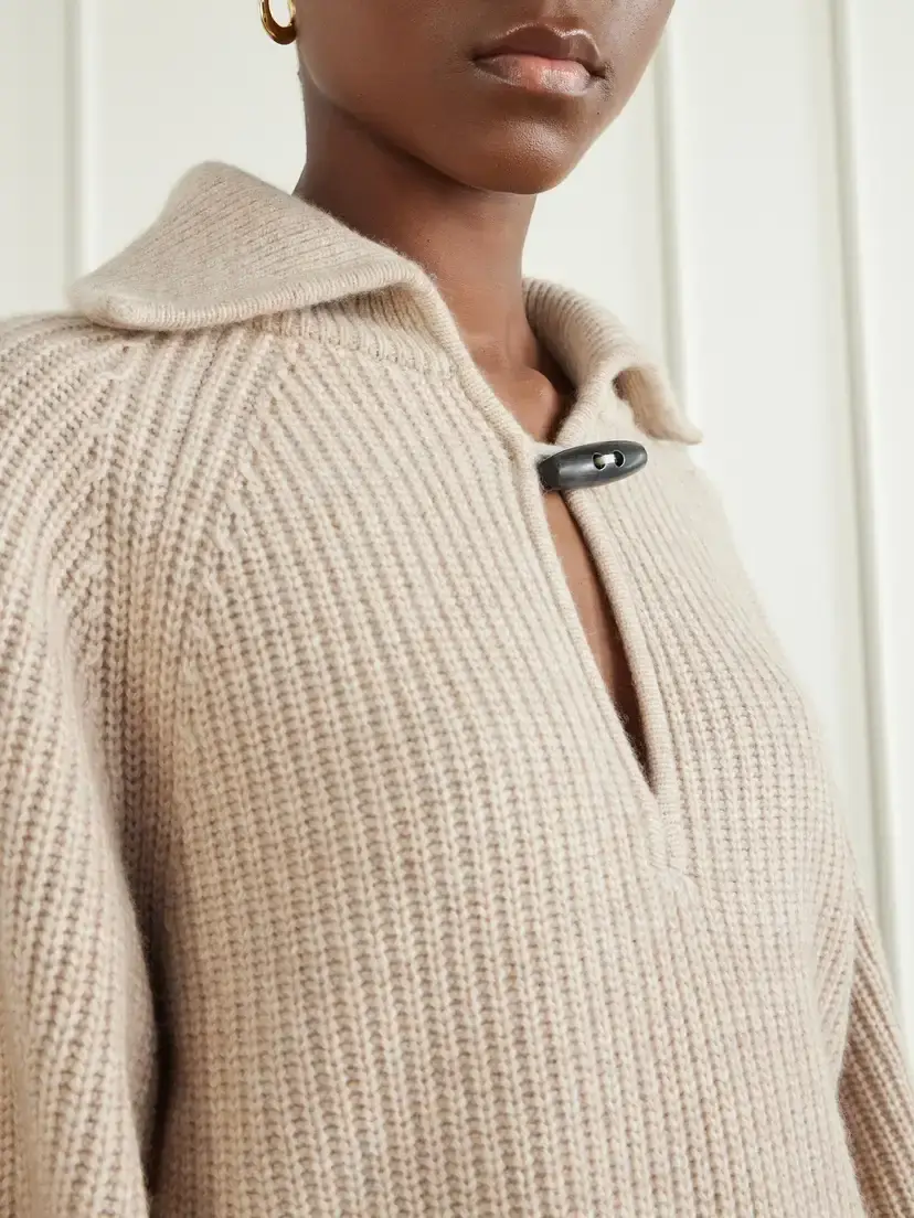 Isabel Marant Miranda Merino Wool And Cashmere-blend Sweater - Neutrals | Thumbnail 5 Isabel Marant Miranda Merino Wool And Cashmere-blend Sweater - Neutrals | Thumbnail 5