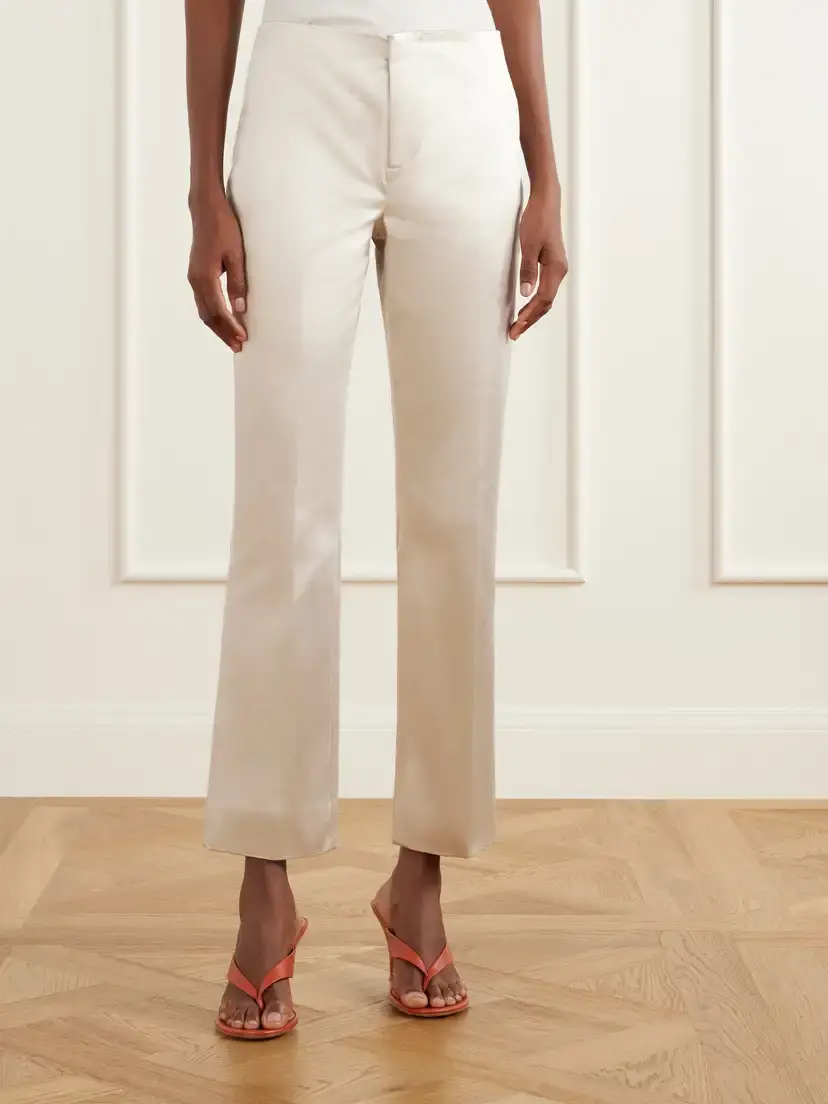 LIBEROWE Lilian Cropped Cotton-blend Duchess Satin Straight-leg Pants | Thumbnail 3 LIBEROWE Lilian Cropped Cotton-blend Duchess Satin Straight-leg Pants | Thumbnail 3