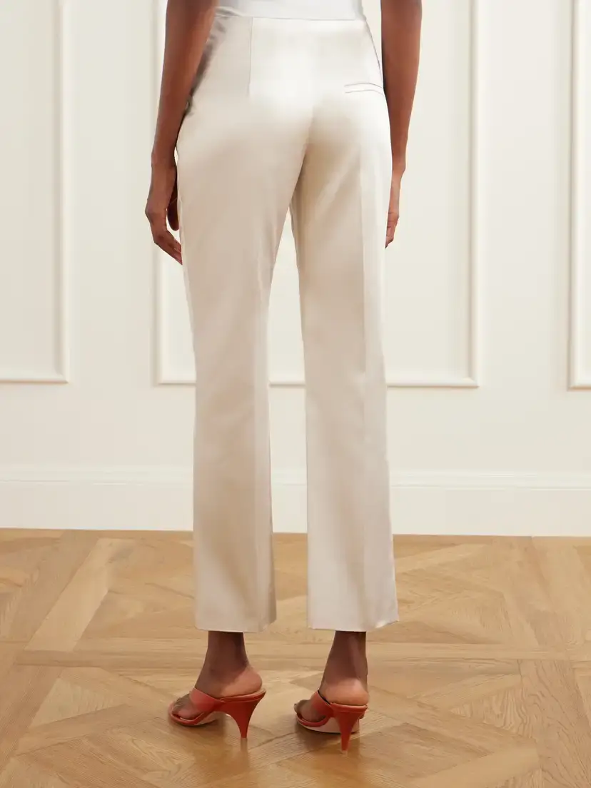 LIBEROWE Lilian Cropped Cotton-blend Duchess Satin Straight-leg Pants | Thumbnail 4 LIBEROWE Lilian Cropped Cotton-blend Duchess Satin Straight-leg Pants | Thumbnail 4