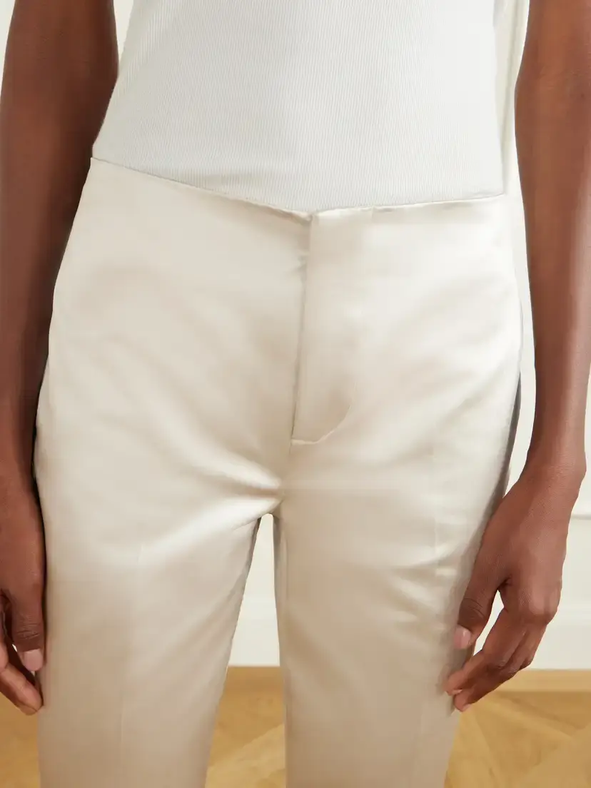 LIBEROWE Lilian Cropped Cotton-blend Duchess Satin Straight-leg Pants | Thumbnail 5 LIBEROWE Lilian Cropped Cotton-blend Duchess Satin Straight-leg Pants | Thumbnail 5