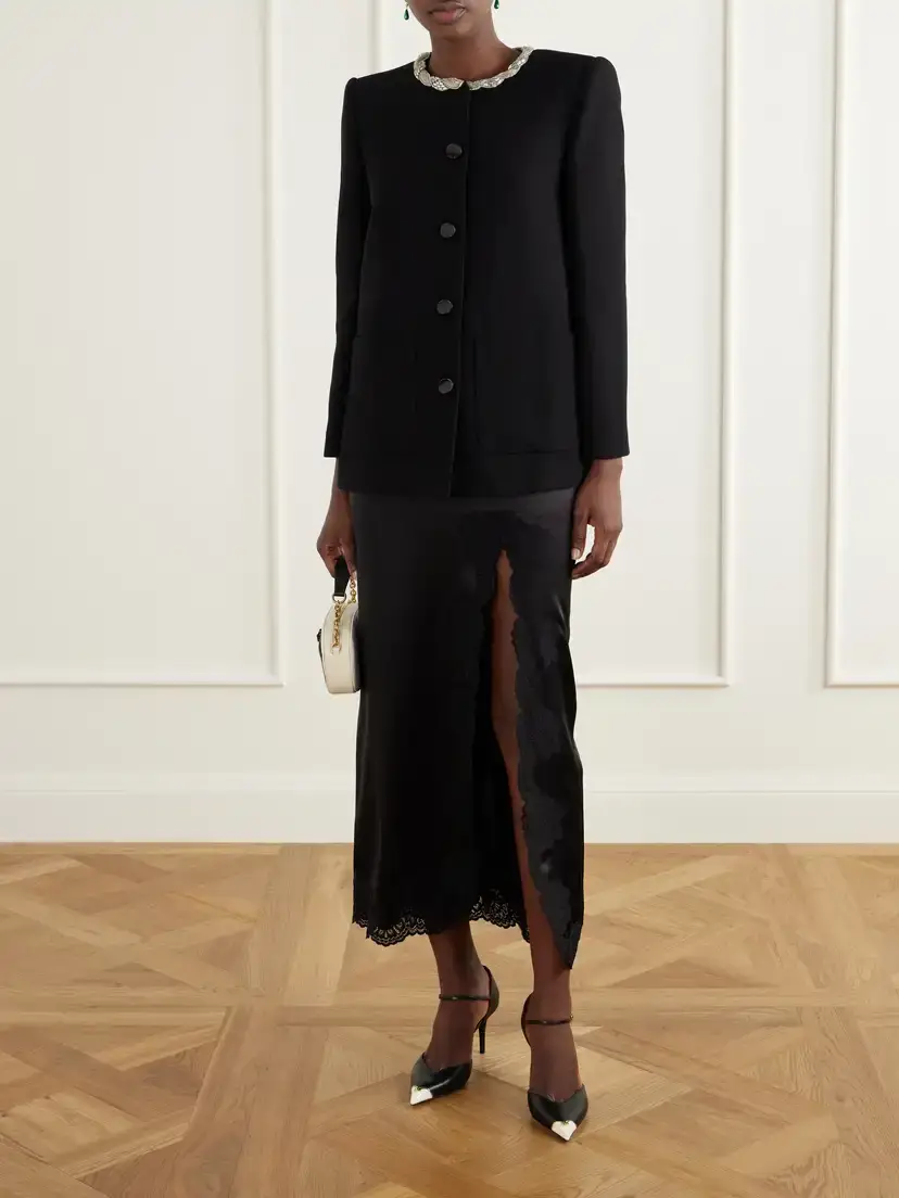 Valentino Garavani Embellished Virgin Wool Jacket | Thumbnail 2 Valentino Garavani Embellished Virgin Wool Jacket | Thumbnail 2