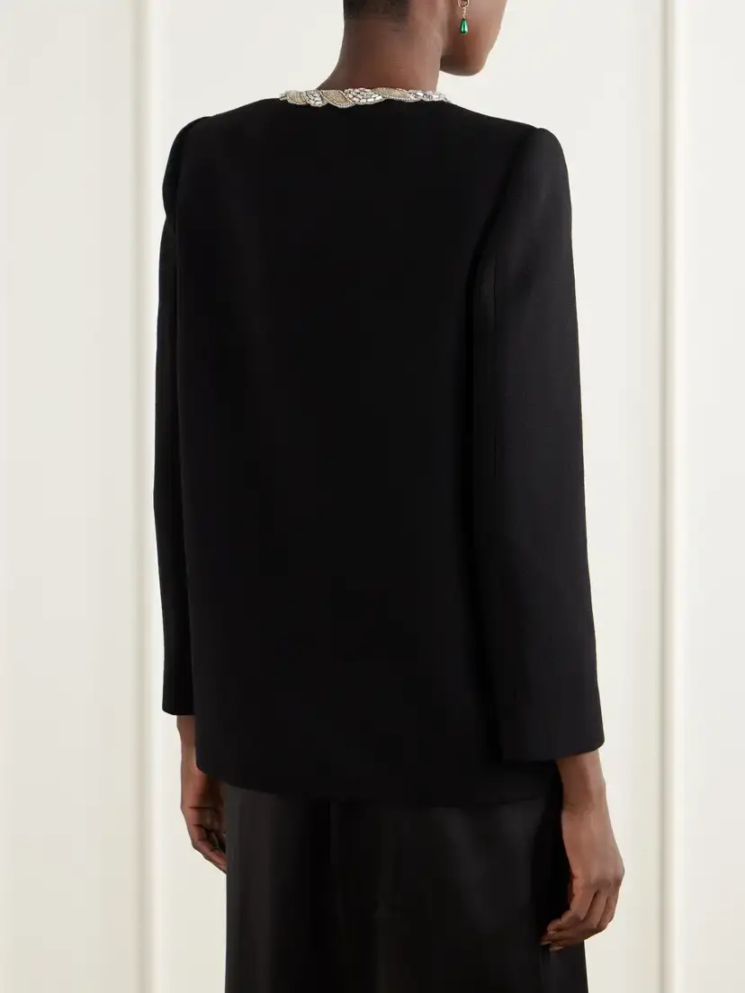 Valentino Garavani Embellished Virgin Wool Jacket | Thumbnail 4 Valentino Garavani Embellished Virgin Wool Jacket | Thumbnail 4