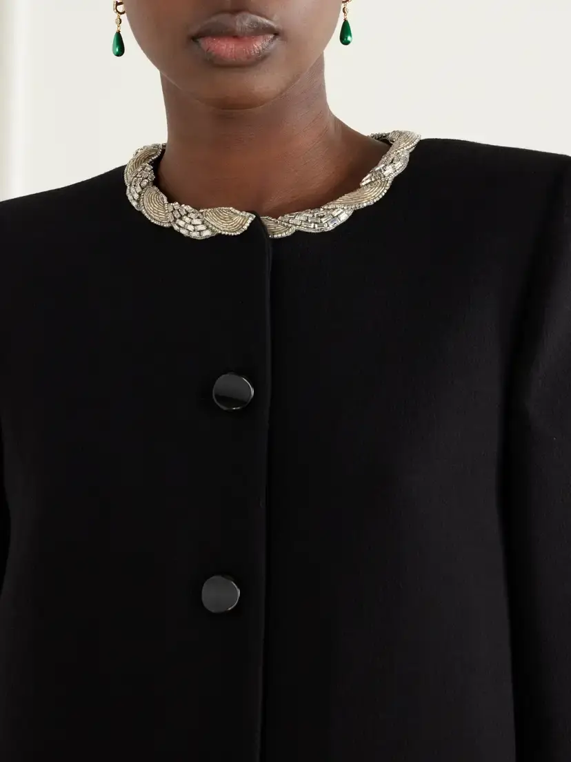 Valentino Garavani Embellished Virgin Wool Jacket | Thumbnail 5 Valentino Garavani Embellished Virgin Wool Jacket | Thumbnail 5
