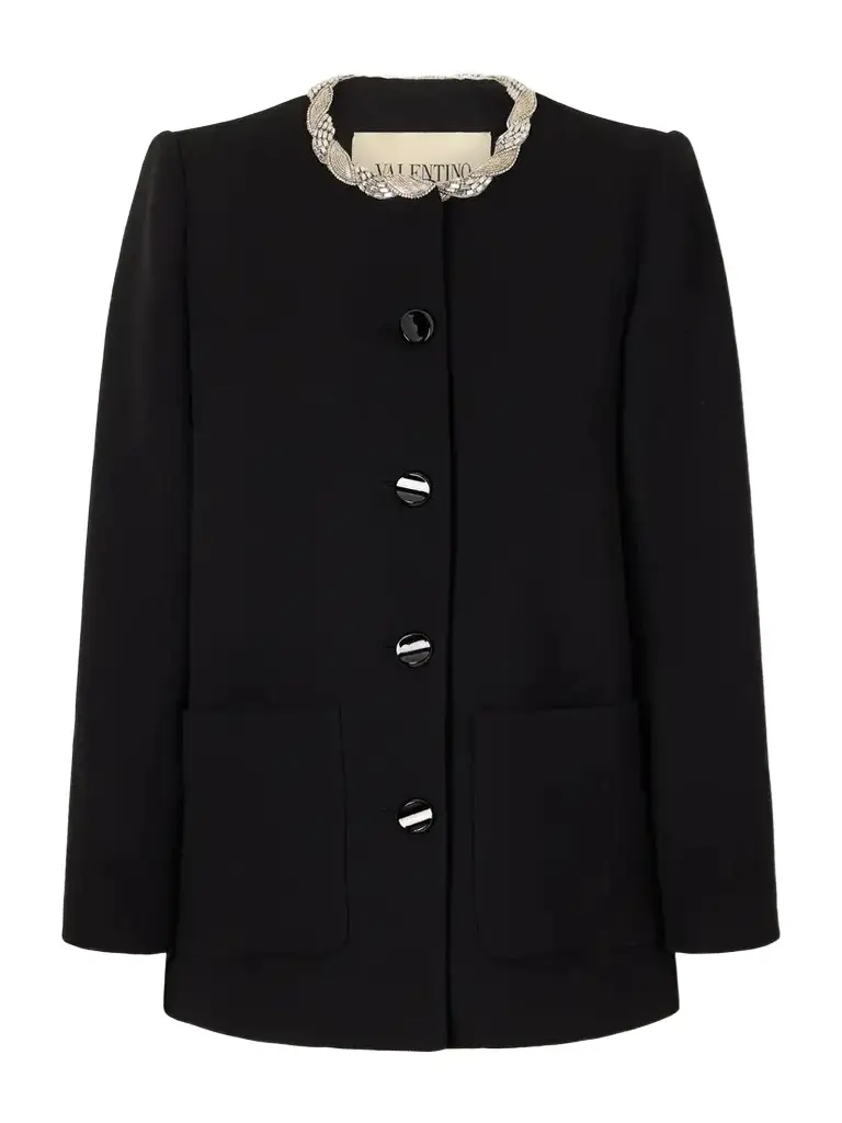 Embellished Virgin Wool Jacket Embellished Virgin Wool Jacket