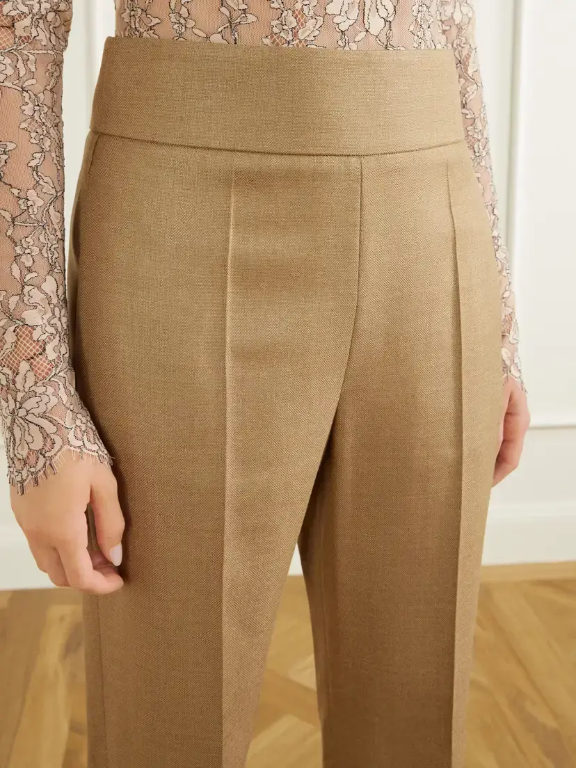 Valentino Garavani Wool And Silk-blend Straight-leg Pants | Thumbnail 4