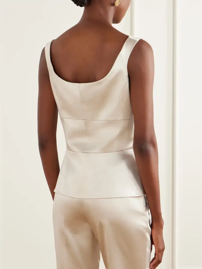 LIBEROWE Paneled Cotton-blend Duchess-satin Tank | Thumbnail 3 LIBEROWE Paneled Cotton-blend Duchess-satin Tank | Thumbnail 3