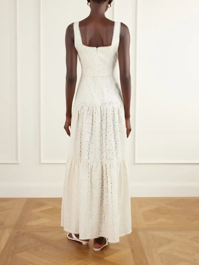 Agua by Agua Bendita Abeja Playa Broderie Anglaise Cotton Maxi Dress | Thumbnail 3 Agua by Agua Bendita Abeja Playa Broderie Anglaise Cotton Maxi Dress | Thumbnail 3