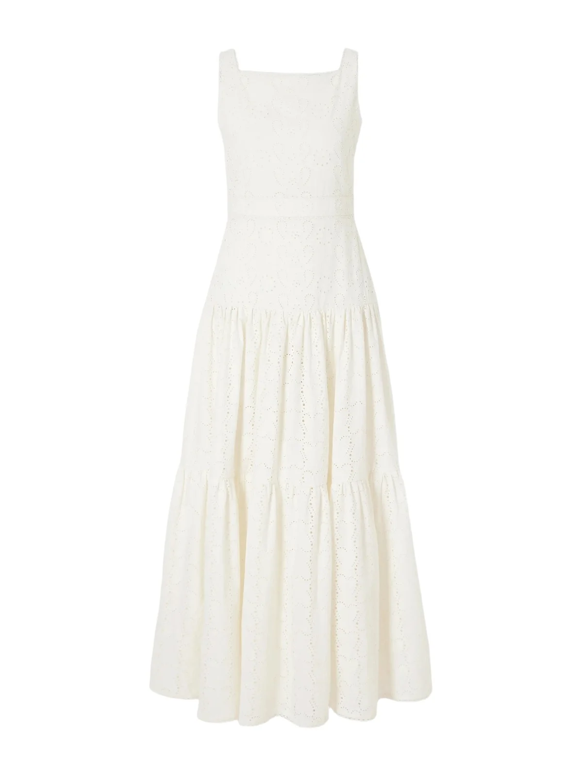 Abeja Playa Broderie Anglaise Cotton Maxi Dress Abeja Playa Broderie Anglaise Cotton Maxi Dress