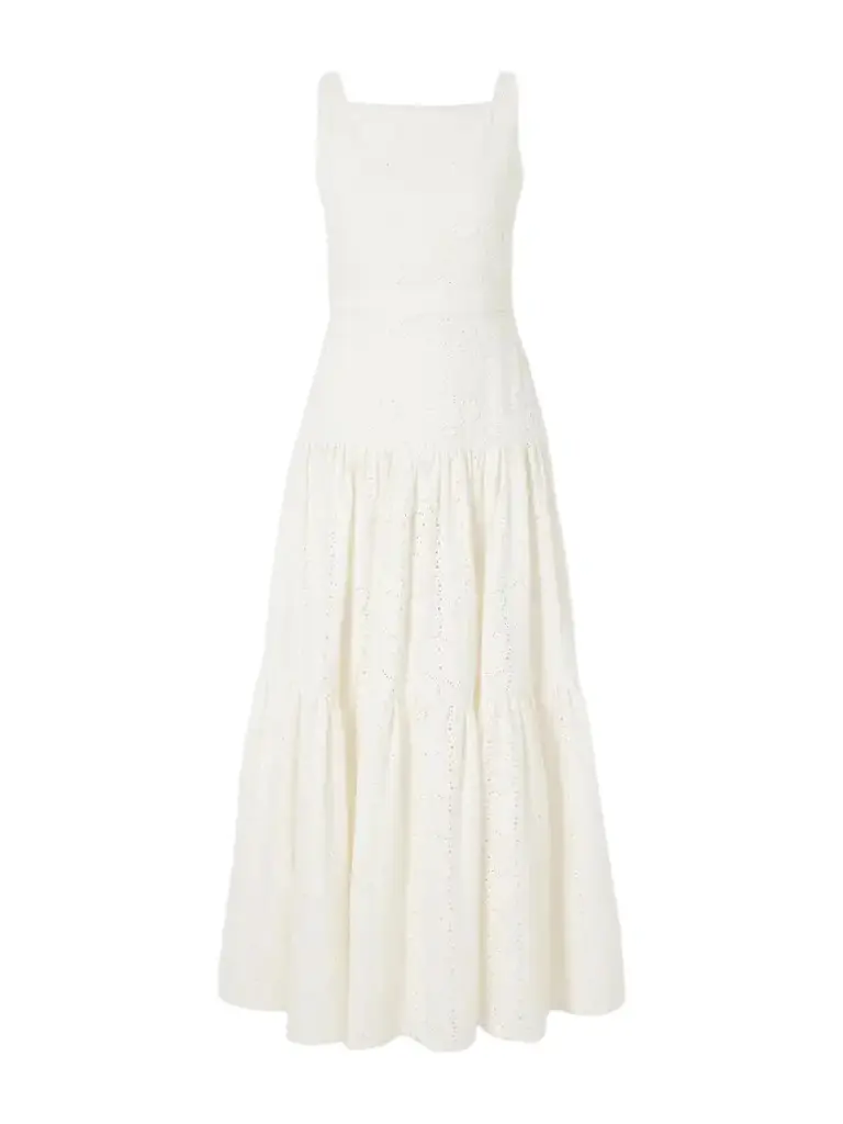 Agua by Agua Bendita Abeja Playa Broderie Anglaise Cotton Maxi Dress | Image 1 Agua by Agua Bendita Abeja Playa Broderie Anglaise Cotton Maxi Dress | Image 1