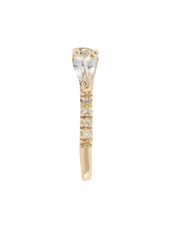 Safety Pin 14-karat Gold Sapphire Earrings