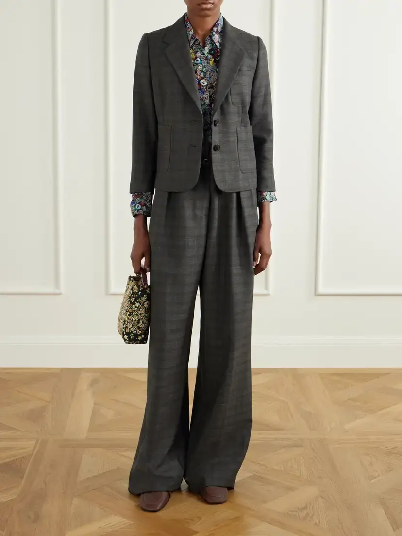 Dries Van Noten Checked Wool Blazer | Thumbnail 2