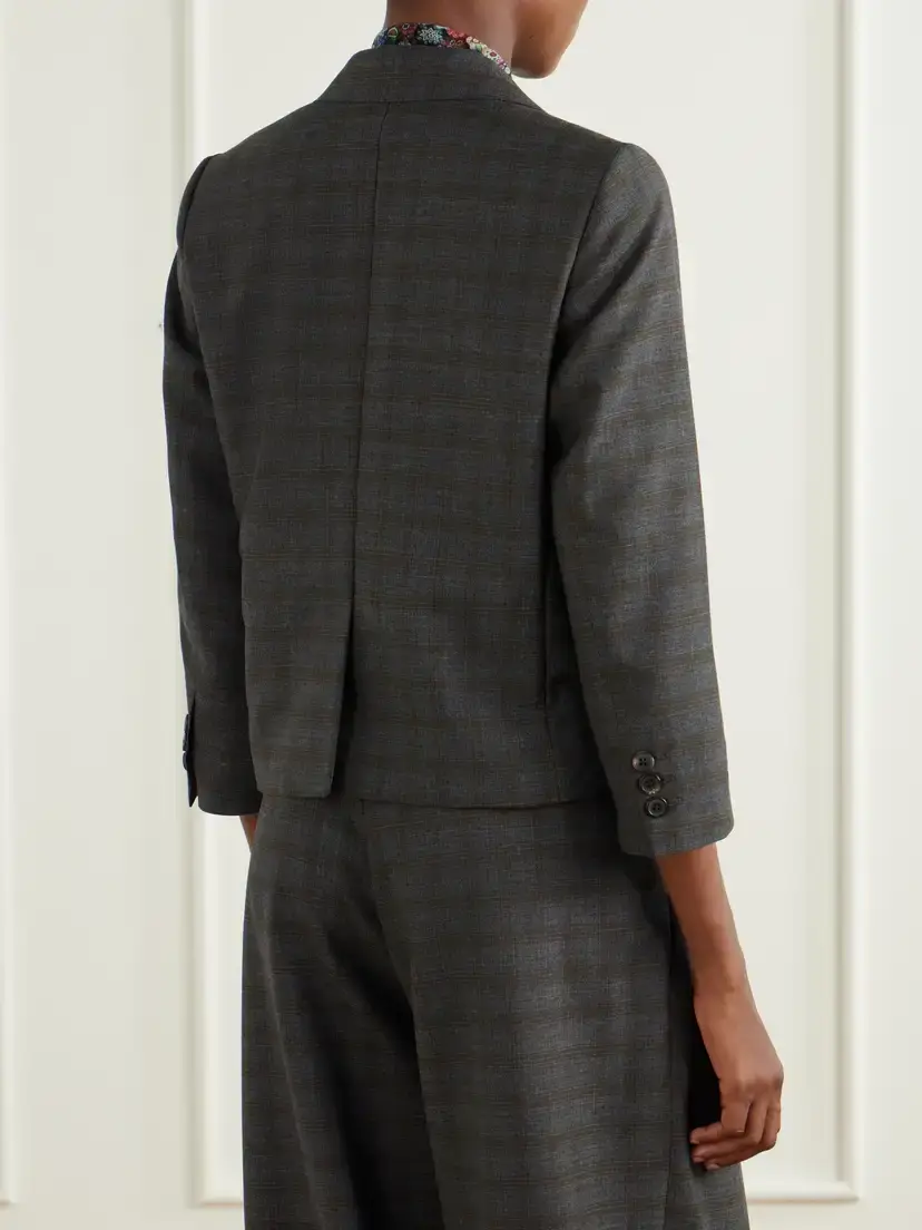 Dries Van Noten Checked Wool Blazer | Thumbnail 4