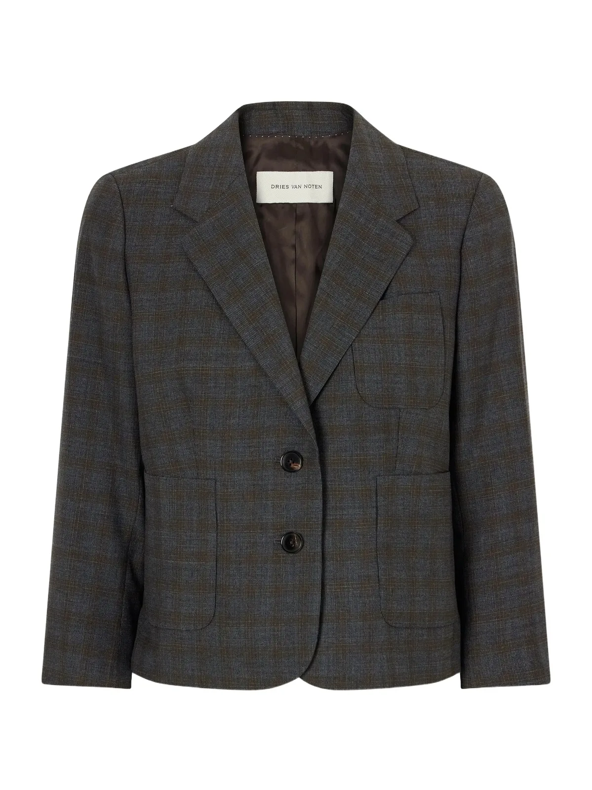 Dries Van Noten Checked Wool Blazer