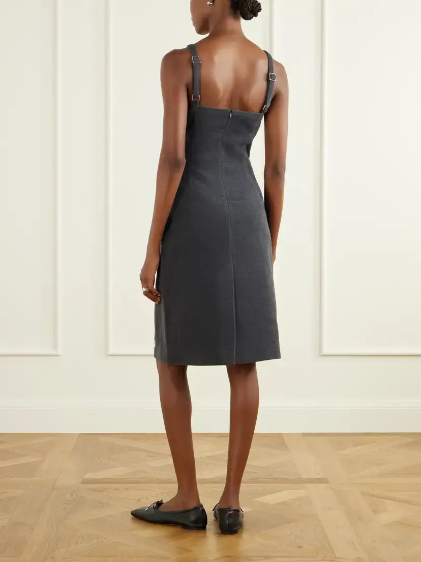 SHUSHU/TONG Sequin-embellished Ruffled Wool-blend Midi Dress | Thumbnail 3