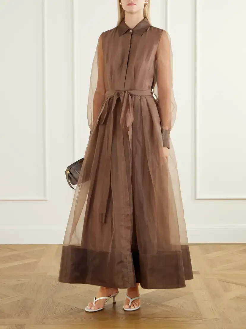 Simkhai Montgomery Belted Organza Gown | Thumbnail 2 Simkhai Montgomery Belted Organza Gown | Thumbnail 2