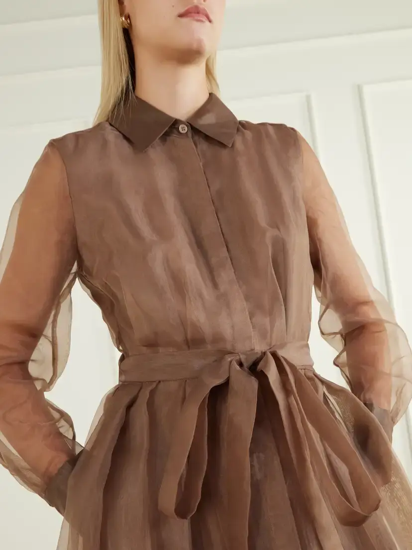 Simkhai Montgomery Belted Organza Gown | Thumbnail 4 Simkhai Montgomery Belted Organza Gown | Thumbnail 4