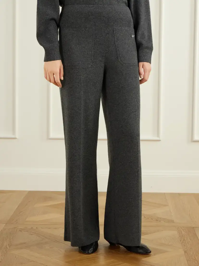 Victoria Beckham Alina Merino Wool And Cashmere-blend Flared Pants | Thumbnail 3 Victoria Beckham Alina Merino Wool And Cashmere-blend Flared Pants | Thumbnail 3