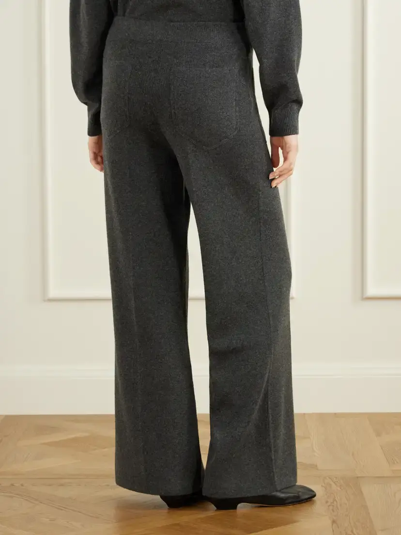 Victoria Beckham Alina Merino Wool And Cashmere-blend Flared Pants | Thumbnail 4 Victoria Beckham Alina Merino Wool And Cashmere-blend Flared Pants | Thumbnail 4