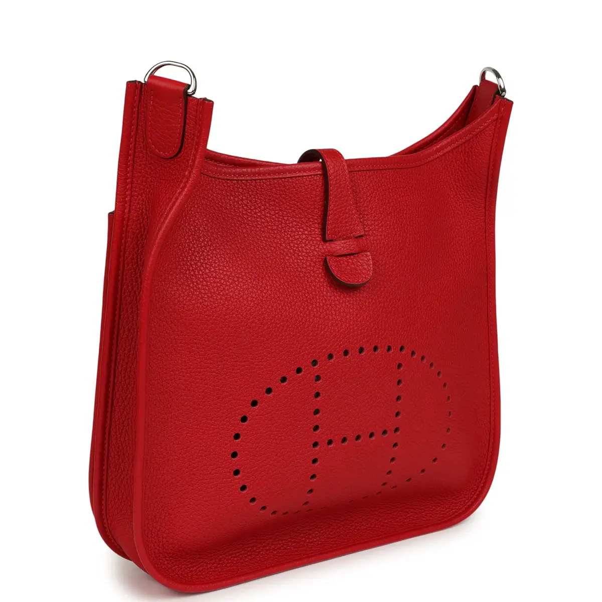 HERMÈS Hermes Evelyne III PM Rouge Casaque Clemence Palladium Hardware | Thumbnail 2 HERMÈS Hermes Evelyne III PM Rouge Casaque Clemence Palladium Hardware | Thumbnail 2