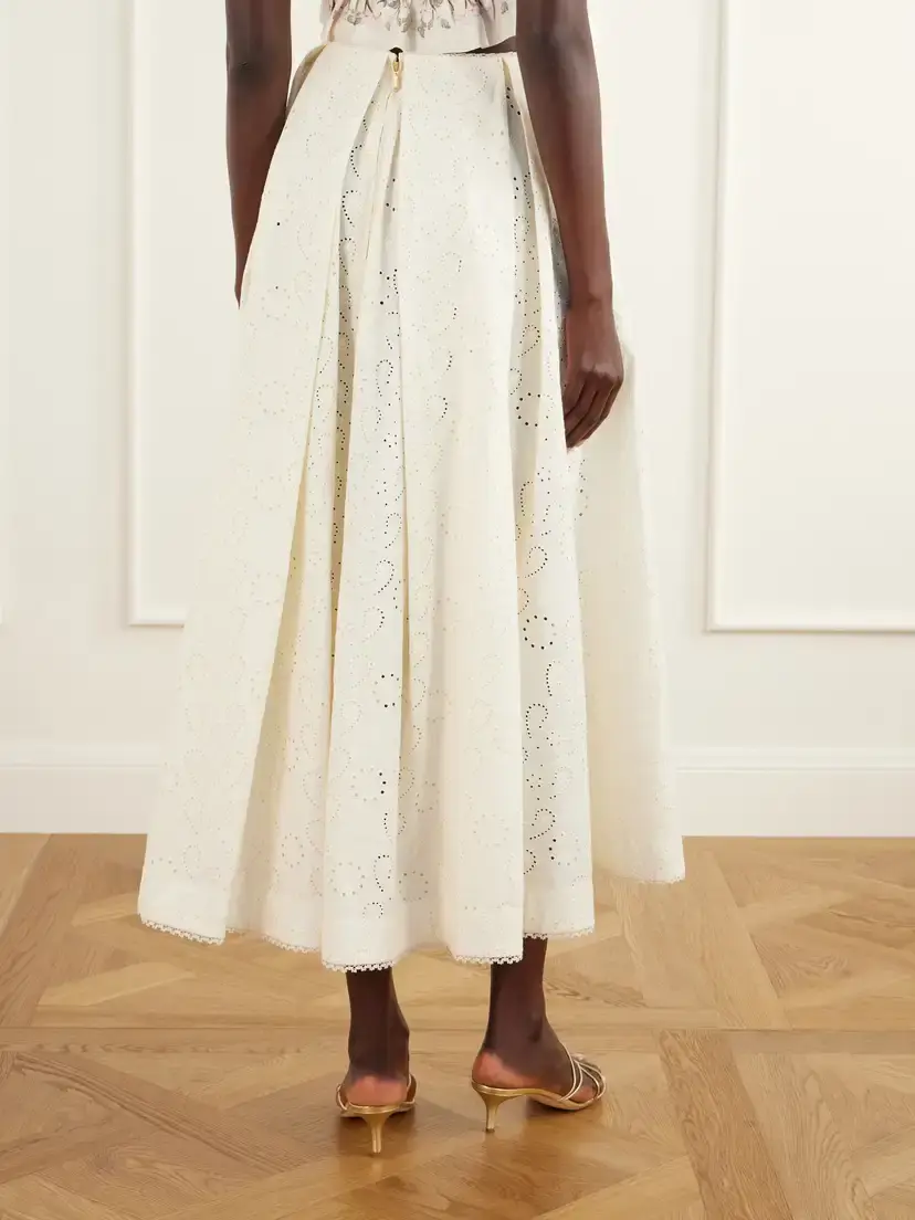Agua by Agua Bendita Delta Playa Broderie Anglaise Cotton Midi Skirt | Thumbnail 3 Agua by Agua Bendita Delta Playa Broderie Anglaise Cotton Midi Skirt | Thumbnail 3