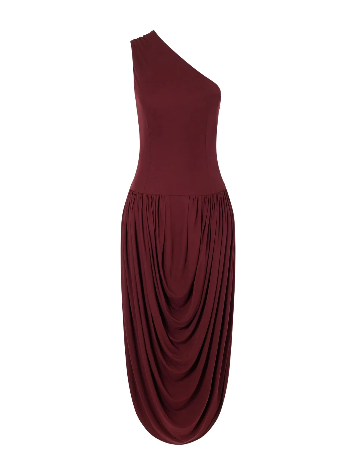 The Mila One-shoulder Draped Jersey Maxi Dress The Mila One-shoulder Draped Jersey Maxi Dress